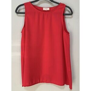 Everly Anthropologie Women Small Bright Pink/Red Tank Top Blouse Basic Shirt